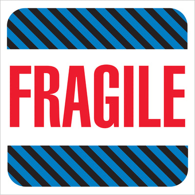 These bold 4x4" fragile labels command immediate attention in your shipping operation. Printed on durable semi-gloss coated paper with vibrant three-color design, they meet international fragile handling standards and ensure your delicate items receive proper care throughout transit. Sold in convenient 500-label rolls.
