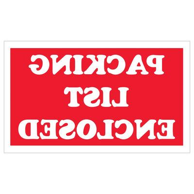3x5 Red/White Packing List Enclosed Labels Semi-Gloss 500/Roll SCL538 - alias listing
