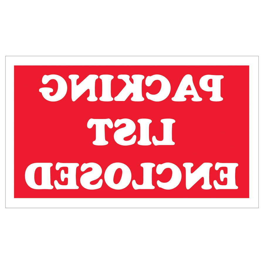 3x5 Red/White Packing List Enclosed Labels Semi-Gloss 500/Roll SCL538 - alias listing