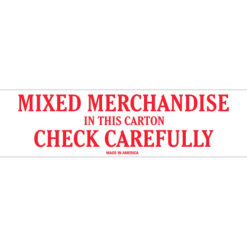 2x8 Red/White Mixed Merchandise Labels Semi-Gloss 500/Roll SCL544 - alias listing