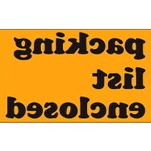 3x5 Packing List Enclosed Fluorescent Orange Labels 500/Roll SCL561 - alias listing