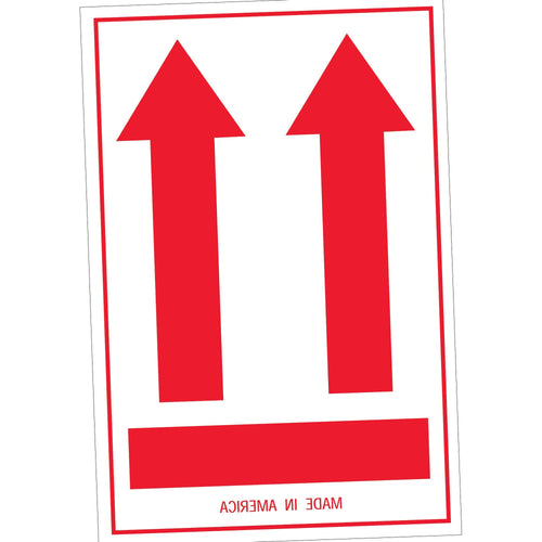 4x6 Red Arrow Labels Semi-Gloss Paper 500/Roll SCL832 - alias listing