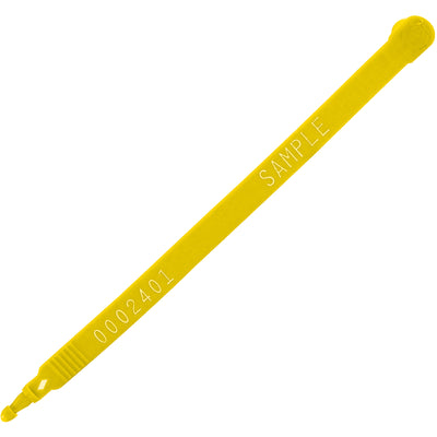 Secure your cargo with the strongest plastic truck seals available. These 7.5" yellow trailer security seals feature a patented acetal locking chamber for superior tamper resistance and are consecutively numbered for accountability. Durable HDPE construction withstands extreme weather, and convenient strips of 20 eliminate waste‚100 seals per case.