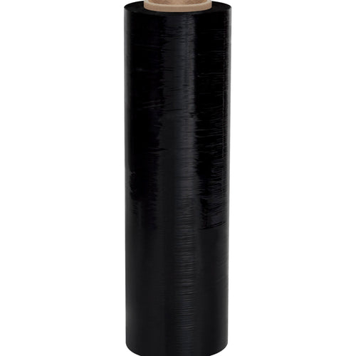 18 in x 1500 ft 80 Gauge Black Puncture Resistant Opaque Hand Stretch Film 4/Case SF188B