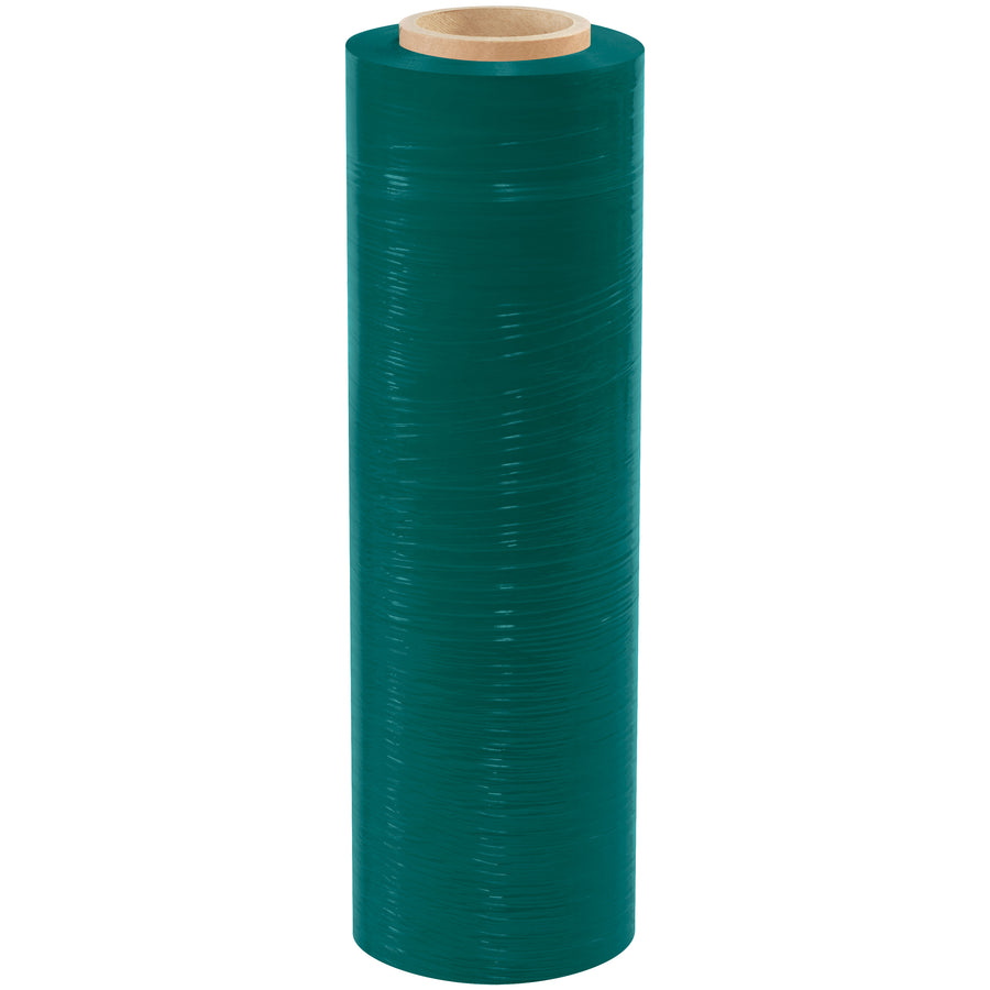 Packrift's 18" x 80 Gauge green cast hand stretch film delivers quiet, reliable load retention for warehouse and pallet shipping operations. This 1500' roll stretches up to 250% with gentle release, securing loads up to 2,500 lbs per roll. Case of 4 rolls‚ideal for inventory control, carrier identification, and shipment visibility.