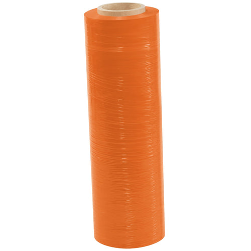 18 in x 1500 ft 80 Gauge Orange Cast Hand Stretch Film 4/Case SF188CORANGE