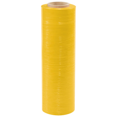 Engineered for warehouse teams that demand load retention without the noise. This 18" x 80 gauge yellow cast stretch film stretches up to 250% and secures pallets up to 2,500 lbs with gentle, easy release. Color-tinted for inventory control and carrier identification–sold as a case of 4 rolls.