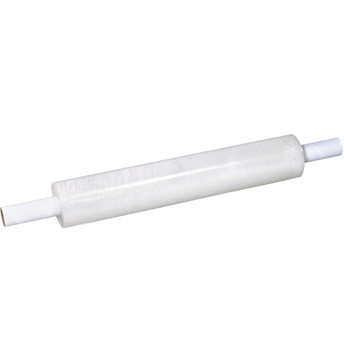 Ready-to-wrap extended core stretch film eliminates dispensers‚built-in 4¬Ω
