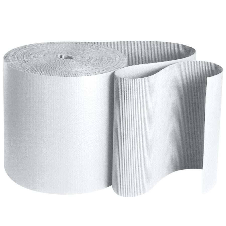 Professional-grade B-flute white singleface corrugated roll designed for high-volume protective wrapping. The 36" x 250' format delivers maximum coverage per roll while raised fluting absorbs shock and guards against scratches, chips, and breaks on fragile goods. Clean white finish on both sides ensures presentable wrapping for glass, dishes, china, and delicate products.