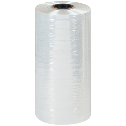 Professional-grade 75 gauge polyolefin shrink film in a 3500' roll with crystal-clear appearance and exceptional puncture resistance. Center-folded design works seamlessly on manual, semi-automatic, and automatic equipment with zero dwell time required. FDA food-contact approved and USPS-compliant for secure, compliant shipping.