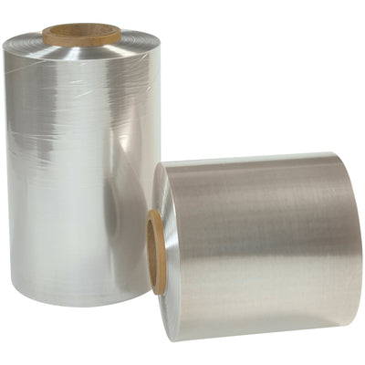 Professional-grade Reynolon® 5044 PVC shrink film delivers sparkling clarity and wrinkle-free shrinkage for consistent product presentation. This 15" x 500' roll (75 gauge) features high internal tear resistance and excellent memory, making it the industry standard for general-purpose shrink wrapping. Center-folded design ensures easy handling and application with standard heat guns.