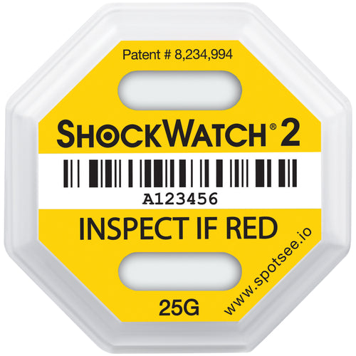 Detect product mishandling in transit with ShockWatch¬Æ 2's bi-directional impact indicators. These compact shock sensors turn bright red upon impact, providing immediate visual proof of rough handling. Small 1.67