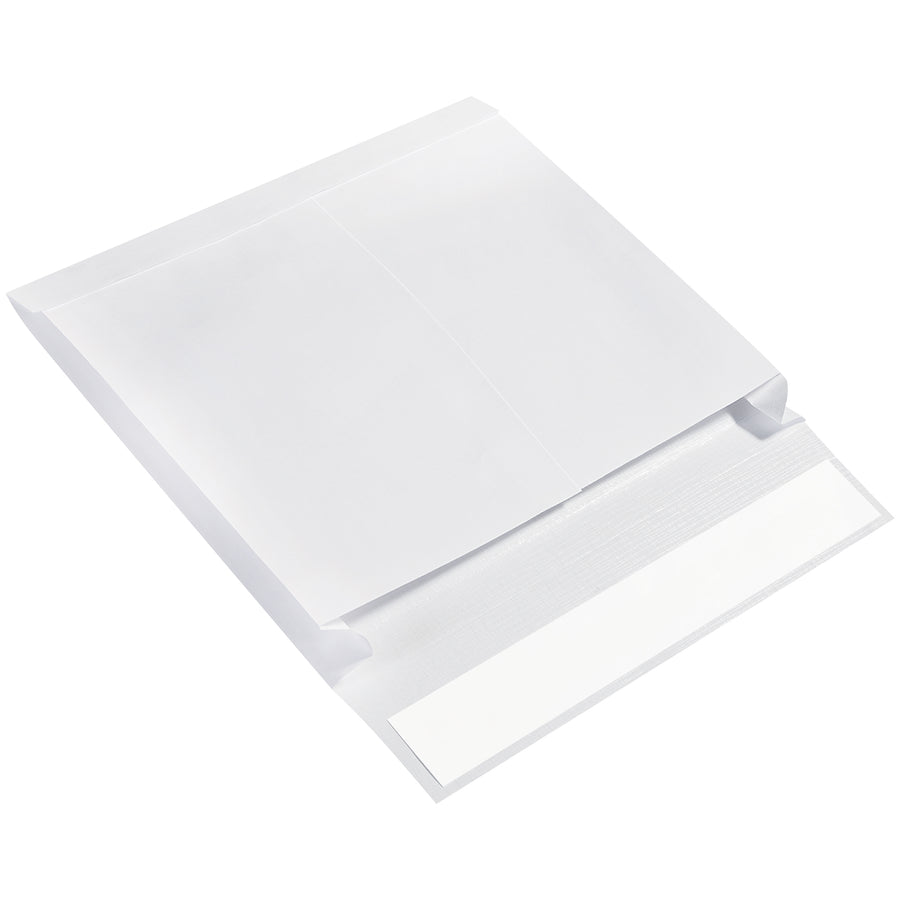 Ship-Lite¬Æ expandable mailers deliver six times the strength of standard paper envelopes in a 13x10x2 format. These white, reinforced self-seal envelopes feature moisture-resistant mesh poly fibers and a dependable press-and-seal closure‚ideal for shipping books, documents, and bulky items without tape. Buy in cases of 100.