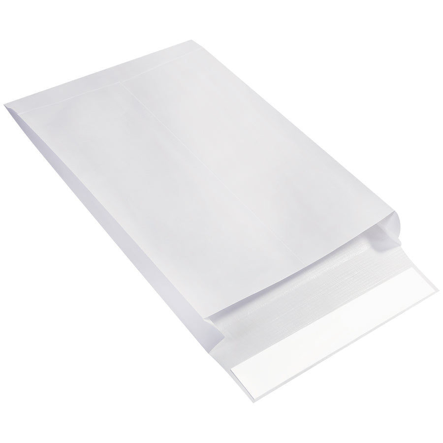 Ship-Lite¬Æ expandable mailers provide six times the strength of standard paper envelopes, engineered for industrial shipping needs. Reinforced with mesh-screened poly fibers and featuring moisture-resistant construction, these 12x16x2 white mailers handle books and bulky items with ease. Self-sealing closure and 100-piece case packaging maximize efficiency for high-volume shippers.