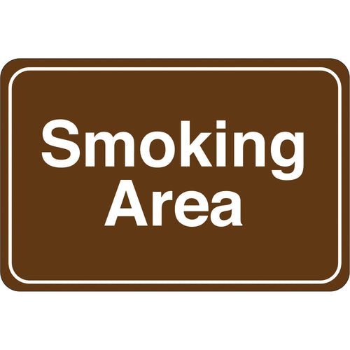OSHA-compliant smoking area sign in durable 1/8
