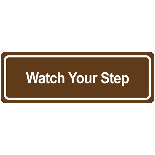 High-visibility facility warning sign that mounts instantly with adhesive backing. This 3