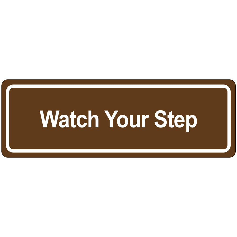 High-visibility facility warning sign that mounts instantly with adhesive backing. This 3" x 9" acrylic door sign features reverse back printing and beveled edges for a professional appearance in any workplace. Sold as 1 each.