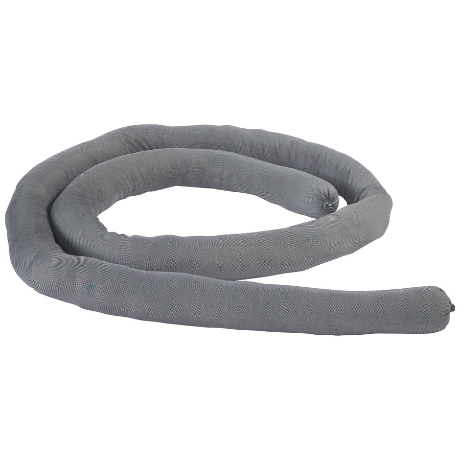 Heavy-duty universal sorbent socks that absorb oils, solvents, and industrial liquids with superior containment. Each 120" x 3" sock is made from durable polypropylene and can be molded to fit tight spaces and complex equipment layouts. Order by the case of 6 and stock up on reliable spill cleanup for your facility.
