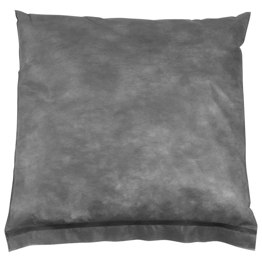 Industrial-grade universal sorbent pillows with fast-wicking polypropylene filler designed for maximum liquid absorption and spill containment. Each 18" x 18" pad absorbs oils, solvents, and mixed liquids while preventing migration and cross-contamination. Case of 10 ensures you're always stocked for workshop, parts washer, or shipping compliance needs.
