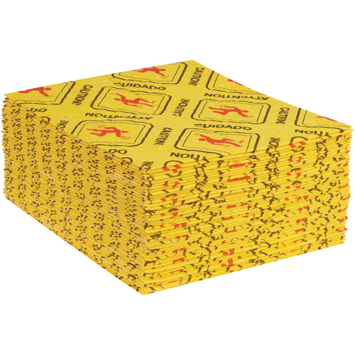 Industrial-grade hazmat sorbent pads designed for maximum absorbency and durability in high-traffic manufacturing and warehouse environments. These 16x18