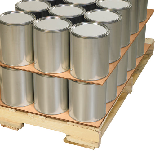 Industrial-grade 24 x 36 double wall corrugated sheets with ECT-48 strength rating for maximum stacking performance and product protection. These stackable pallet pads prevent forklift damage and provide reliable load support in high-volume warehouses. Bundle of 5 sheets–the cost-effective solution for fulfillment centers managing heavy cartons.