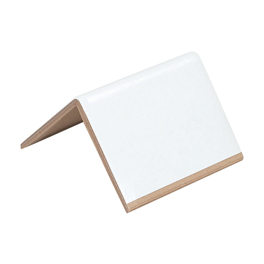 Heavy-duty strapping protectors that eliminate pallet damage and reduce shipping claims. Made from .225" thick laminated fibreboard, these 3x3x4" edge protectors distribute strapping tension evenly across palletized products. Case of 300 units‚reusable, recyclable, and cost-effective for high-volume operations.