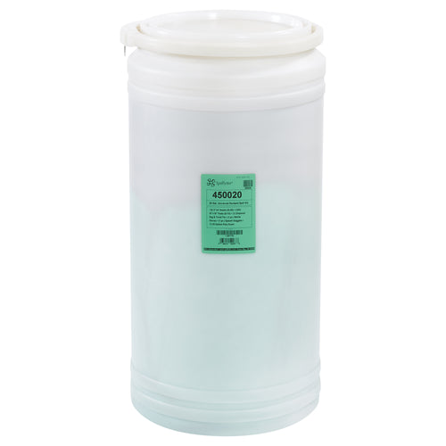 Comprehensive 20-gallon spill containment kit with 100 premium absorbent pads, 5 absorbent socks, and full PPE protection. Handles hazardous liquids including oil, diesel, coolants, battery acid, and cutting fluids. Complete, ready-to-deploy solution for manufacturing floors, warehouses, and maintenance operations.