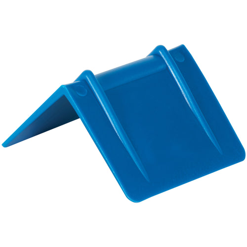 Protect your shipped boxes from costly strapping damage with these durable blue plastic strap guards. Each guard features anti-slip grooves to keep strapping secure, works with both steel and poly strapping, and can be reused across multiple shipments. Buy by the case (1,000 units) for maximum cost efficiency.