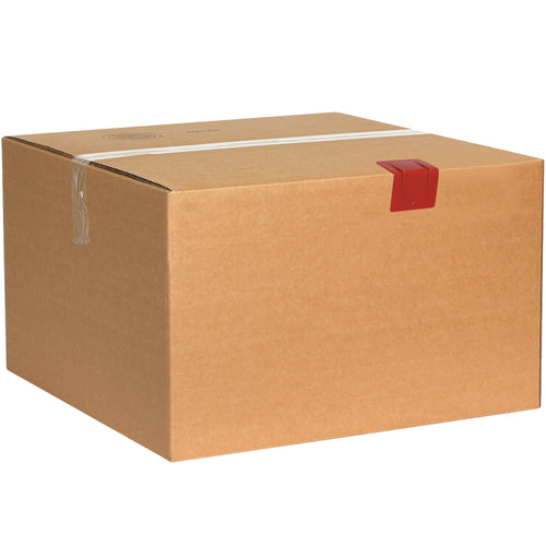 Prevent box damage and strap slippage with industrial-grade red plastic strap guards. These 2.5