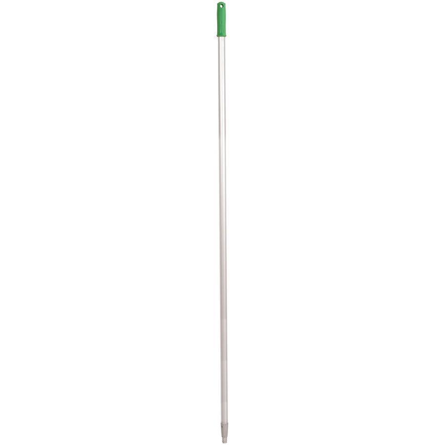 Industrial-grade 61" aluminum threaded handle engineered for commercial floor squeegees and janitorial applications. Features 1" diameter anodized aluminum construction with ergonomic fluted grip and convenient hang-up hole for storage. Compatible with 3.0 degree, tapered, and universal threaded sockets‚one of the most versatile long squeegee handles on the market.