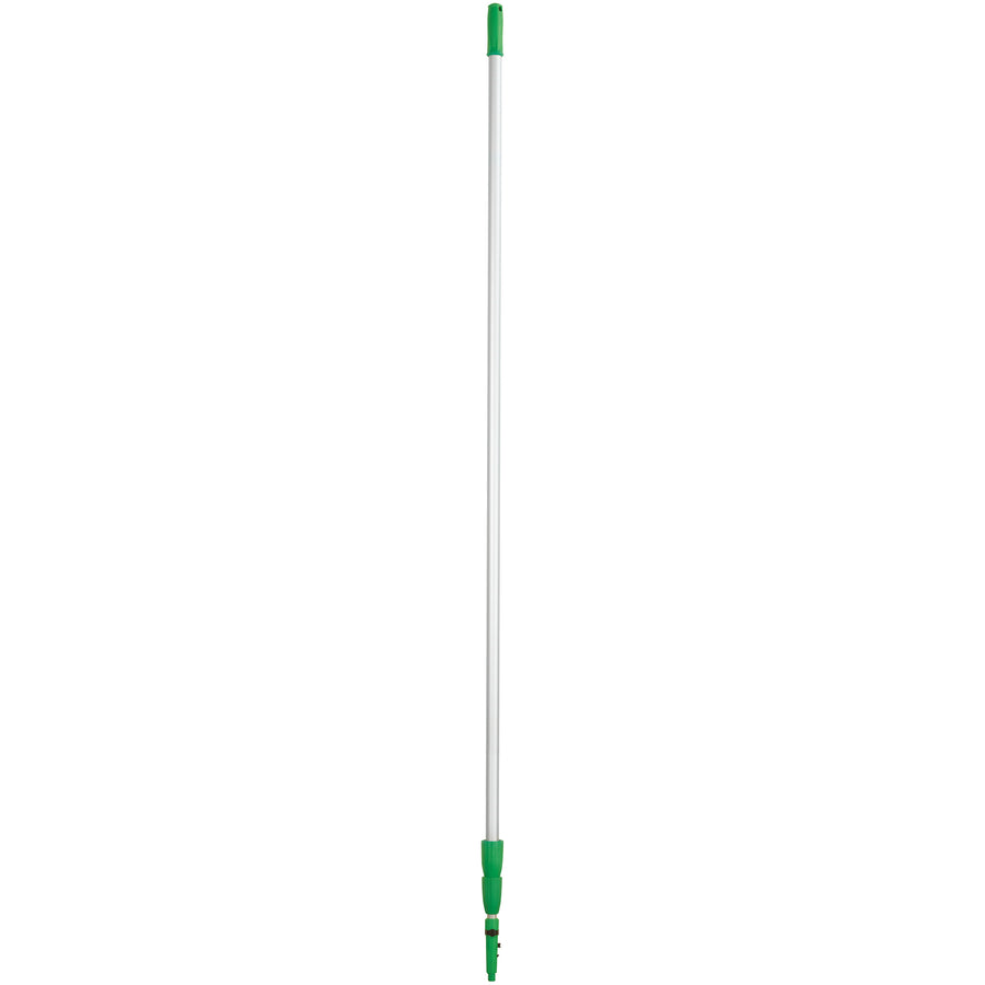 Reach high-access areas efficiently with this 7-18' telescopic extension pole made from durable anodized aluminum. Features ErgoTec¬Æ locking cone, 3¬Ω" locking collar, and ergonomic 4" grip handles for comfort during extended use. Sold individually and ready for immediate deployment.