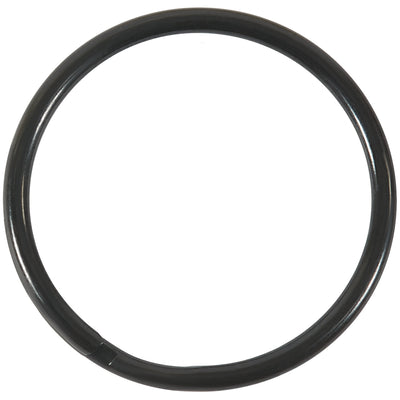 Heavy-duty 1 1/4" diameter black metal split key rings designed for facilities maintenance teams and industrial operations. Case of 100 units features easy-open mechanism that maintains its original shape through repeated use. Perfect for organizing keys, attaching ID tags, and streamlining asset management across your facility.