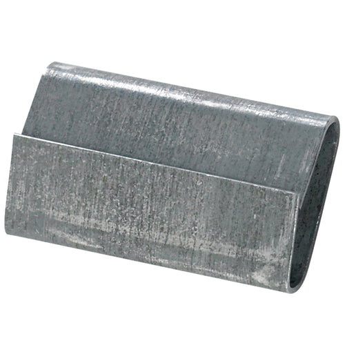 Galvanized steel strapping seals engineered for maximum holding power and corrosion resistance. 1/2