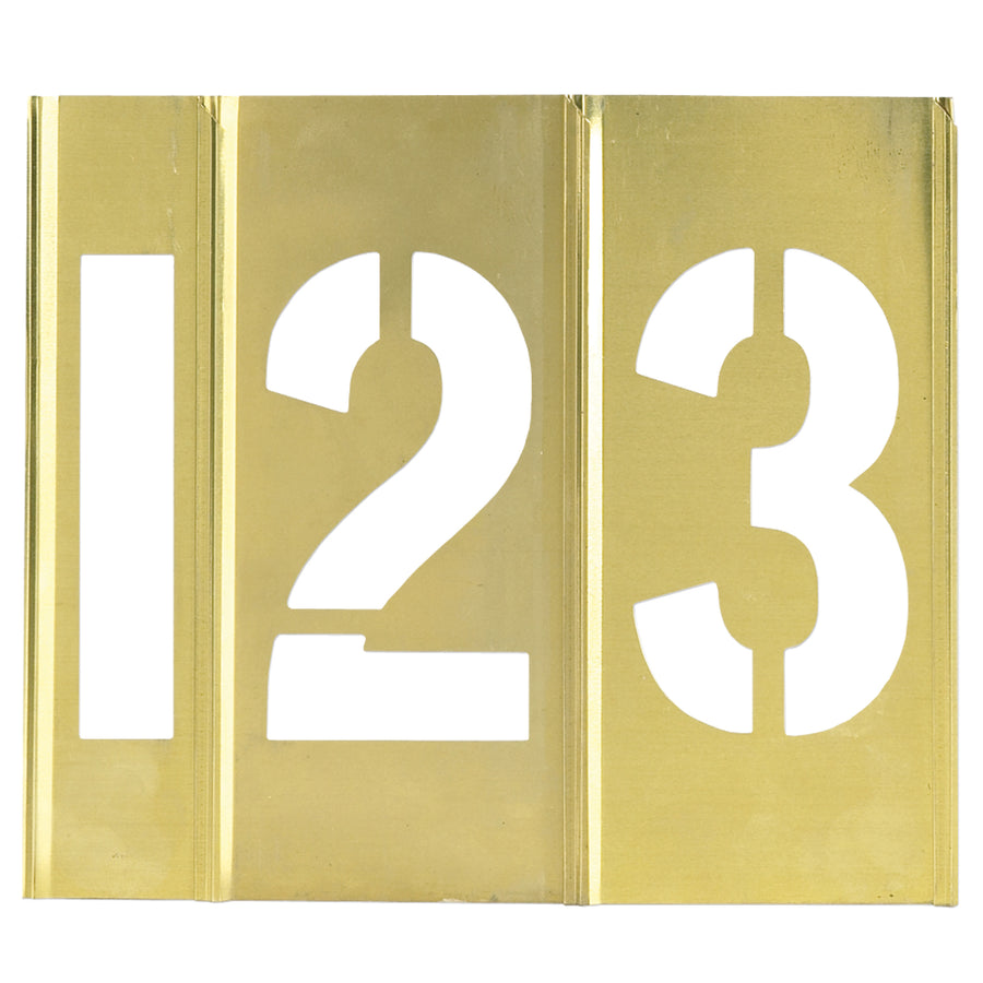 Professional-grade 1" brass number stencils deliver crisp, readable characters for shipping labels and warehouse marking. Each case includes 15 complete sets with beginner plates, ending plates, dashes, and periods‚everything you need for consistent, compliance-ready labeling in high-volume shipping environments.