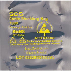 Protect your ESD-sensitive electronics with these 4x2 open end anti-static bags featuring 3.1 mil multi-layer shielding. Each transparent bag is printed with ESD warning symbols and heat sealable for secure closure. Sold as a case of 1,000 units for cost-effective bulk protection.