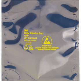 Protect sensitive electronics with 8x8" anti-static shielding bags featuring 3.1 mil multi-layer Faraday protection. Heat-sealable with printed ESD warning symbols for full compliance. Order by the case (100 bags) for maximum cost-efficiency.