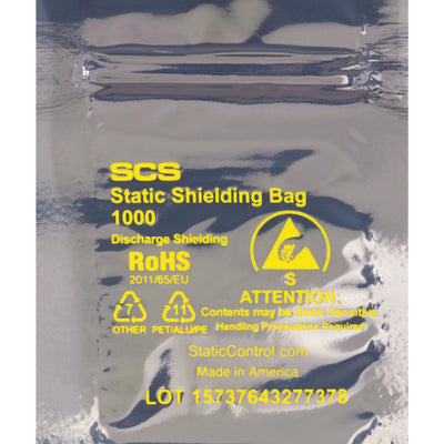 4x6 3.1 Mil Reclosable ESD Static Shielding Bags 500/Case STC311 - alias listing