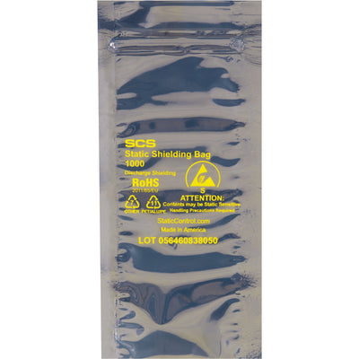 Protect sensitive electronics with these 12x18" reclosable static shielding bags featuring 3.1 mil multi-layer construction and zip-top seal. Transparent design displays ESD warning symbols for shipping compliance. Case of 100 bags ensures cost-efficient stock for high-volume operations.