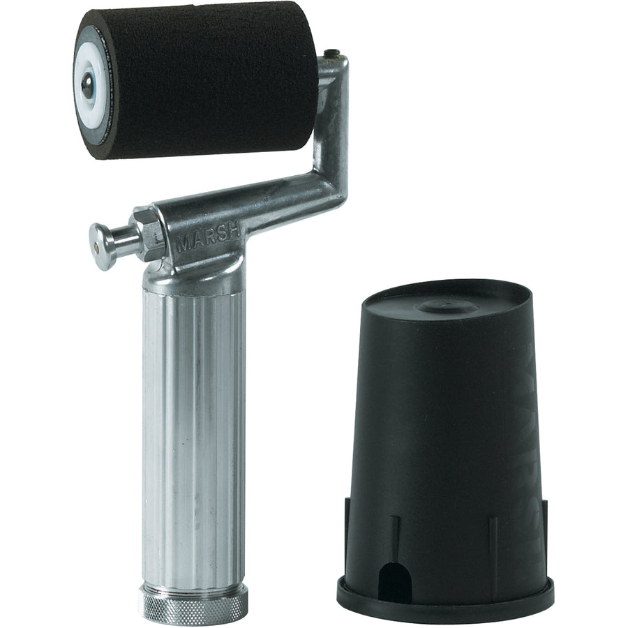 Long-wearing 3" fountain roller engineered for Rolmark stencil ink application. Durable aluminum and brass construction with neoprene roller cover included. Essential shipping room and warehouse supply for consistent, professional ink marking on all surfaces.