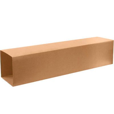 10.5x6.5x57" Telescoping Outer Boxes ECT-32 Kraft - Adjustable Tall Cartons, 15-Pack