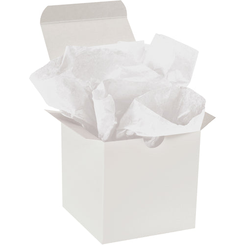 Professional-grade white tissue paper sheets sized 12x18