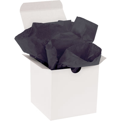 Professional-grade black tissue paper designed for industrial packaging applications. 15x20" sheets with 10 lb. basis weight provide superior durability and tear resistance. Case of 960 sheets offers exceptional value for high-volume packers and shipping operations.