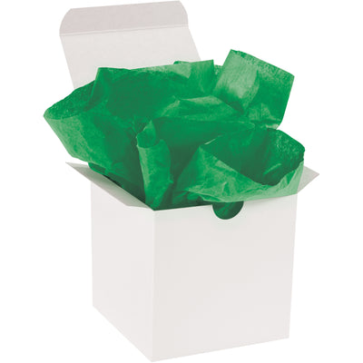Professional-grade Kelly Green tissue paper sheets deliver premium appearance and reliable protection. Each 20x30" sheet features 10 lb. basis weight with fade-resistant special dyes that won't bleed onto your products. Sold as a case of 480 sheets for maximum value and minimal reordering.