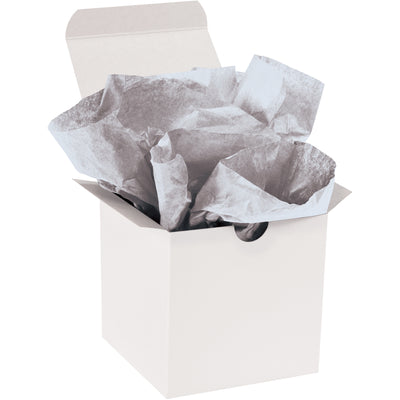 Elevate your product packaging with professional-grade 20x30" metallic silver tissue paper. Each case contains 200 sheets of 11 lb. basis weight gift-grade tissue with fade-resistant special dyes. Perfect for void fill, wrapping, and protective padding in industrial and retail shipping applications.