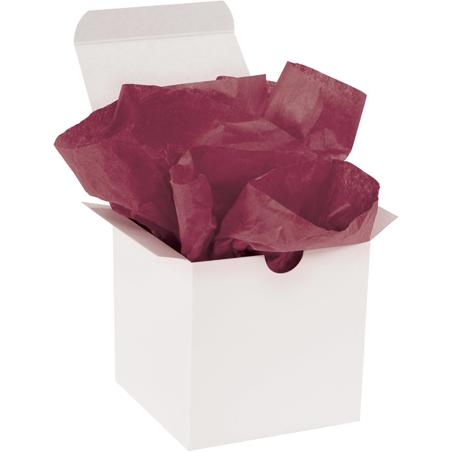 Professional-grade cabernet tissue paper designed for upscale gift packaging and protective void fill. Each sheet measures 20x30" with a soft texture and 10 lb. basis weight for superior durability. Order by the case‚480 sheets per carton for maximum cost efficiency.