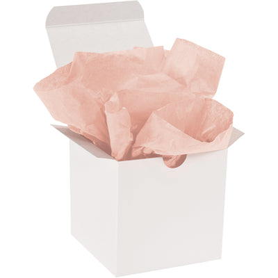 Professional-grade peach tissue paper sheets deliver premium aesthetics and reliable performance for high-end packaging applications. Each 20x30" sheet features a soft texture, fade-resistant dyes, and 10 lb. basis weight for durability. Buy by the case: 480 sheets per order.