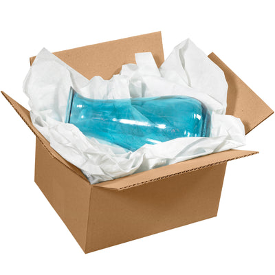 Heavy-duty 15x20" tissue paper sheets deliver economical void fill and superior fragile item protection. At 18 lb basis weight with 4,800 sheets per case, this white wrapping paper crumples easily for efficient carton and mailer packing. Cost-effective padding solution for any industrial packaging operation.