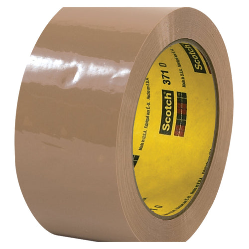 2 in x 55 yd 1.9 Mil Tan 371 Box Sealing Tape 36/Case T901371T