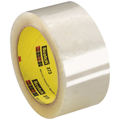 Scotch® 373 clear box sealing tape delivers instant adhesion and high edge tear resistance for cost-effective, high-volume carton sealing. Heavy-duty 2.5 mil polypropylene with synthetic rubber adhesive bonds instantly to recycled content and standard corrugated surfaces. Packed 36 rolls per case for optimized packing line efficiency.