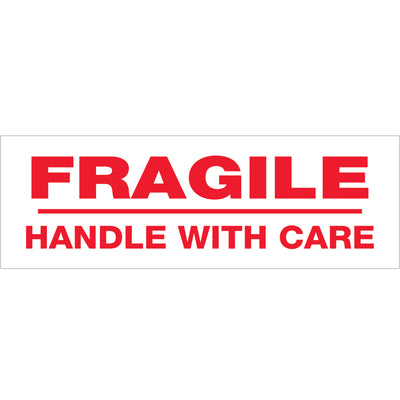 Eliminate labeling steps and communicate handling instructions directly on your boxes with this pre-printed Fragile carton sealing tape. Each roll delivers 55 yards of 2.2 mil waterproof, pressure-sensitive acrylic tape designed for reliable core compatibility with standard dispensers. Case of 18 rolls speeds packing line operations while reducing material costs.